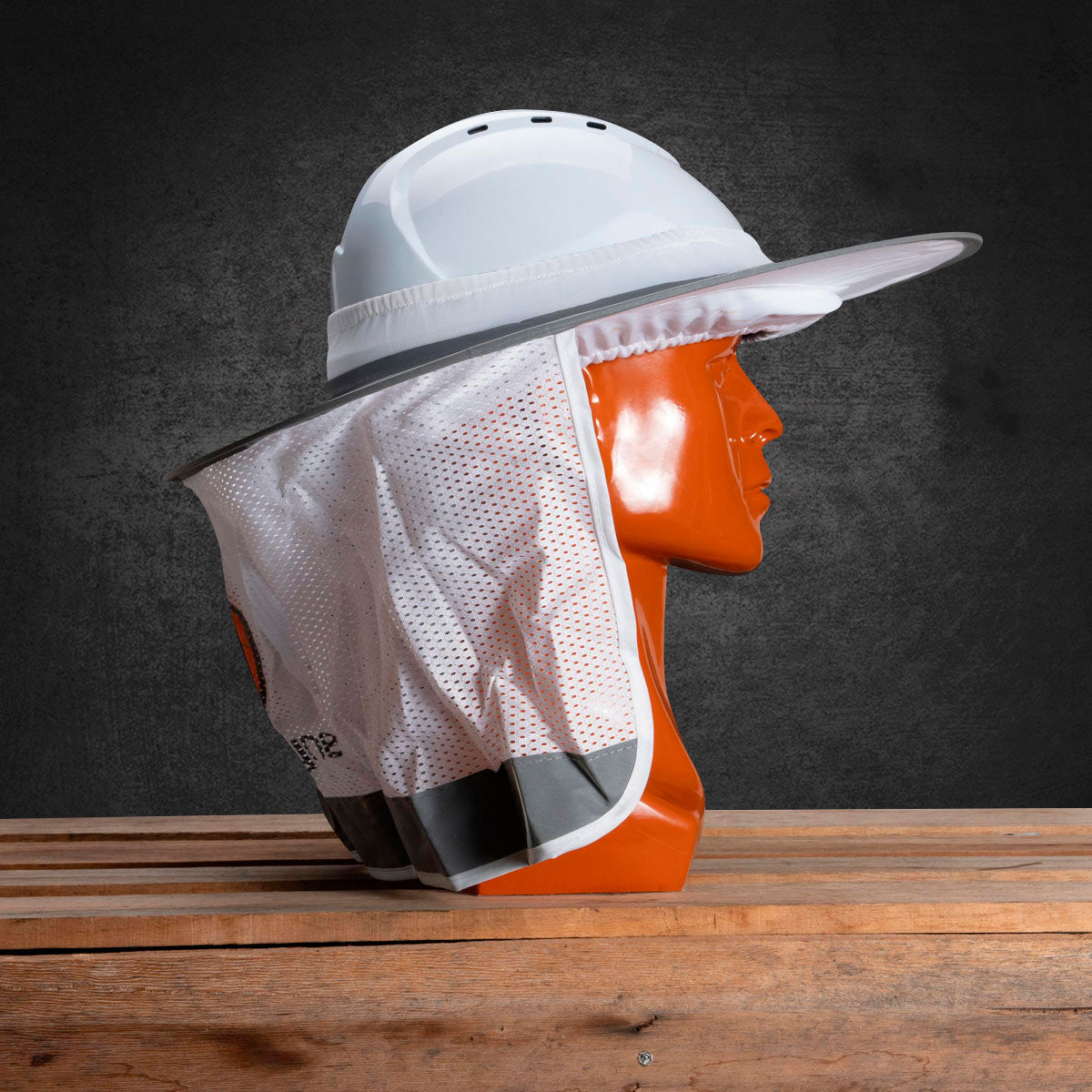 Pop-up Protection for Hard Hats - White