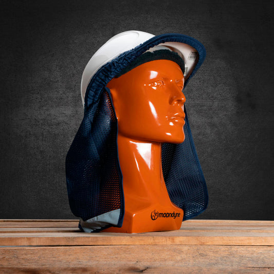 Elastic Hard Hat Flap - Blue