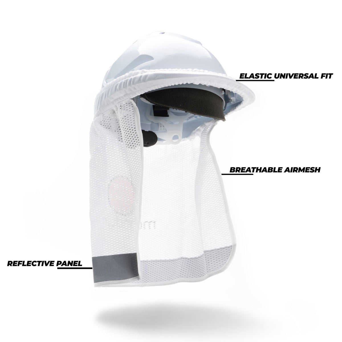 Hard Hat Neck Flap - White